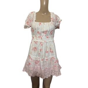 LoveShackFancy jarrah floral smocked Mini Dress